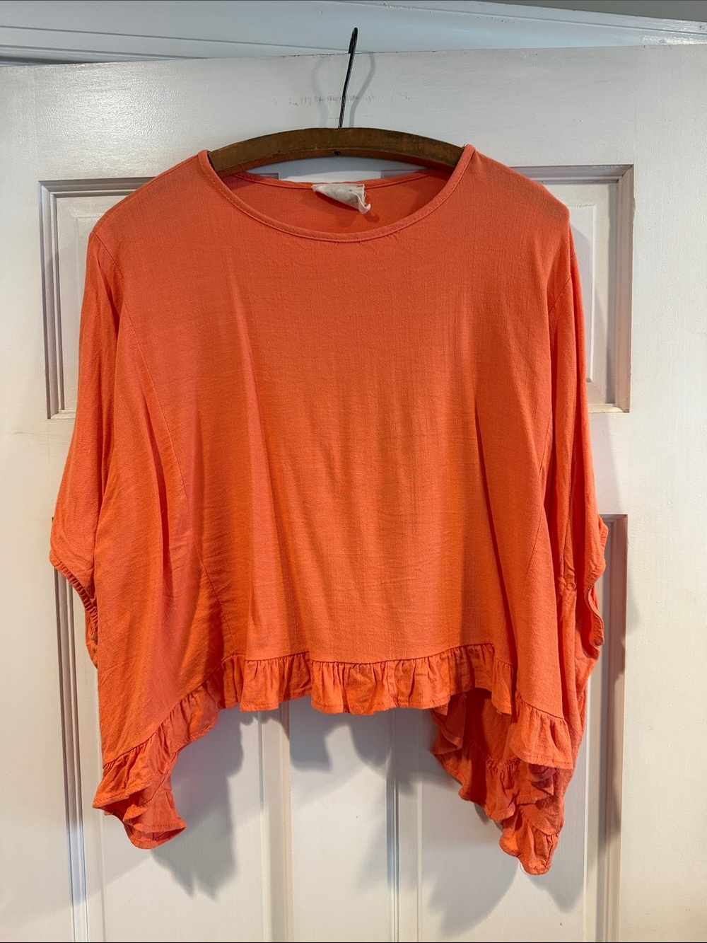 PPLA Coral Ruffle-Hem Top
